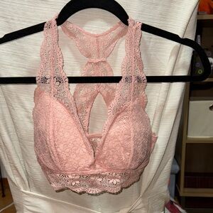 Aeropostale Lace Halter Bralette in Soft Pink